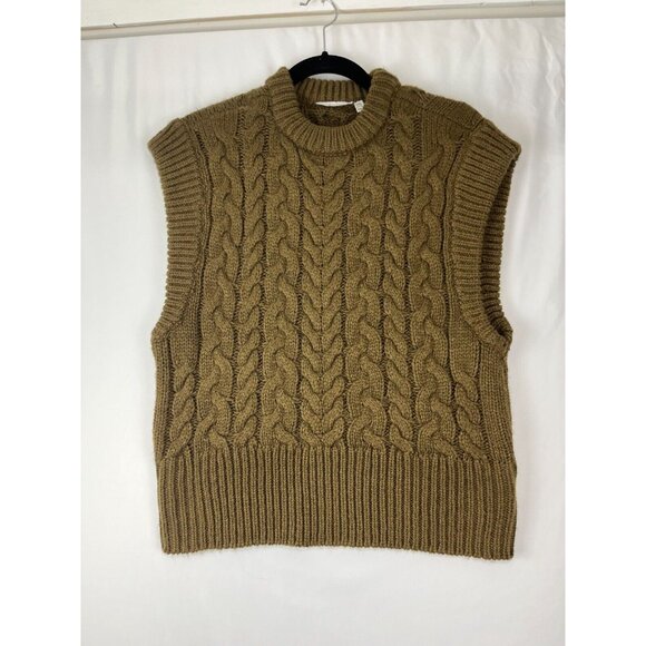 Cloth by Design Sweater Vest Womens Size S Cable-Knit Dark Academia - Picture 2 of 12
